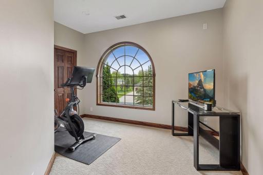 The upper level also offers three additional bedroom.