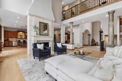 Rich hardwood floors throughout the main level.