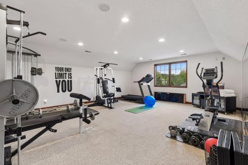 A dedicated exercise room offers the perfect space for wellness, movement, or a private luxury fitness retreat at home.