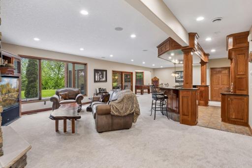 Relax or entertain in the spectacular lower level.