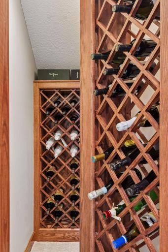 The wine cellar creates the perfect space to showcase and enjoy a curated collection.