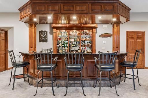 A striking focal point for luxury entertaining in the lower level.