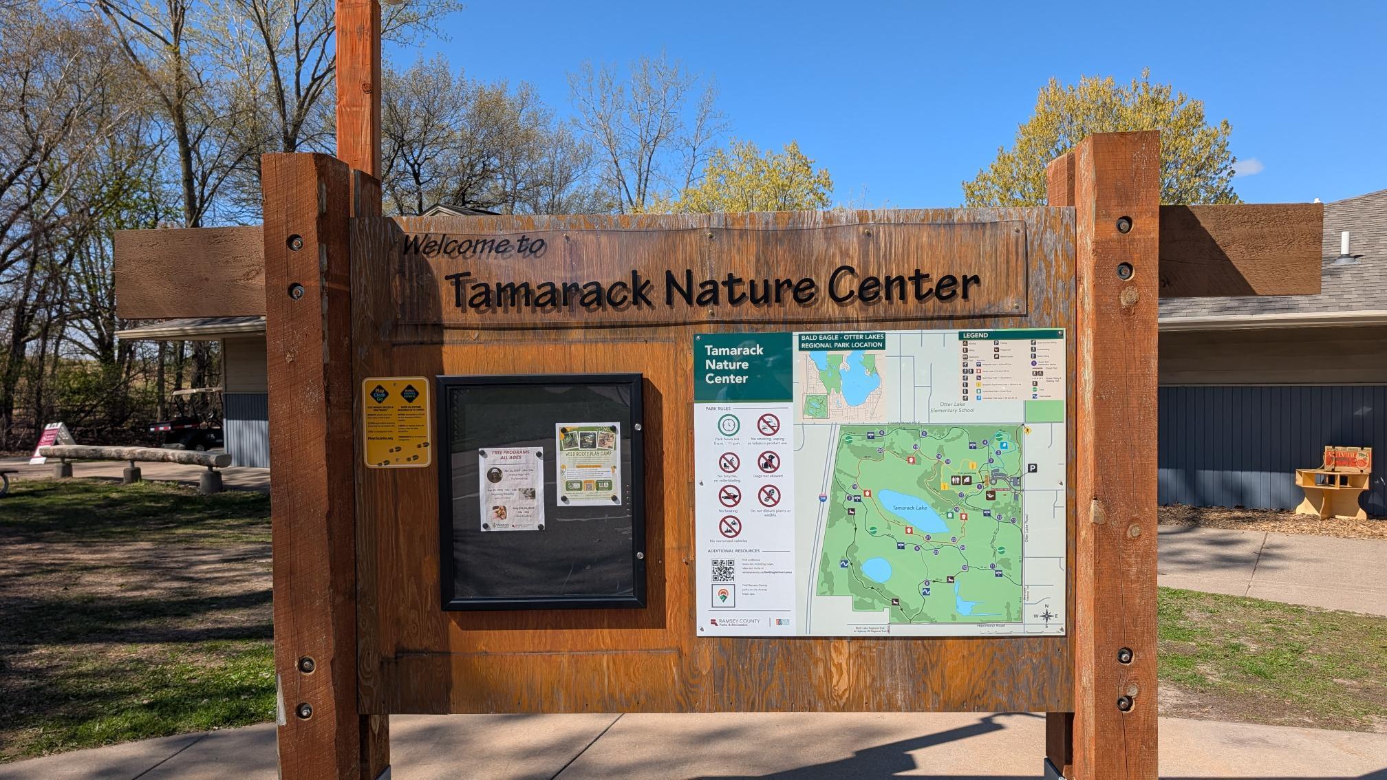 Tamarack Nature Center just a block away