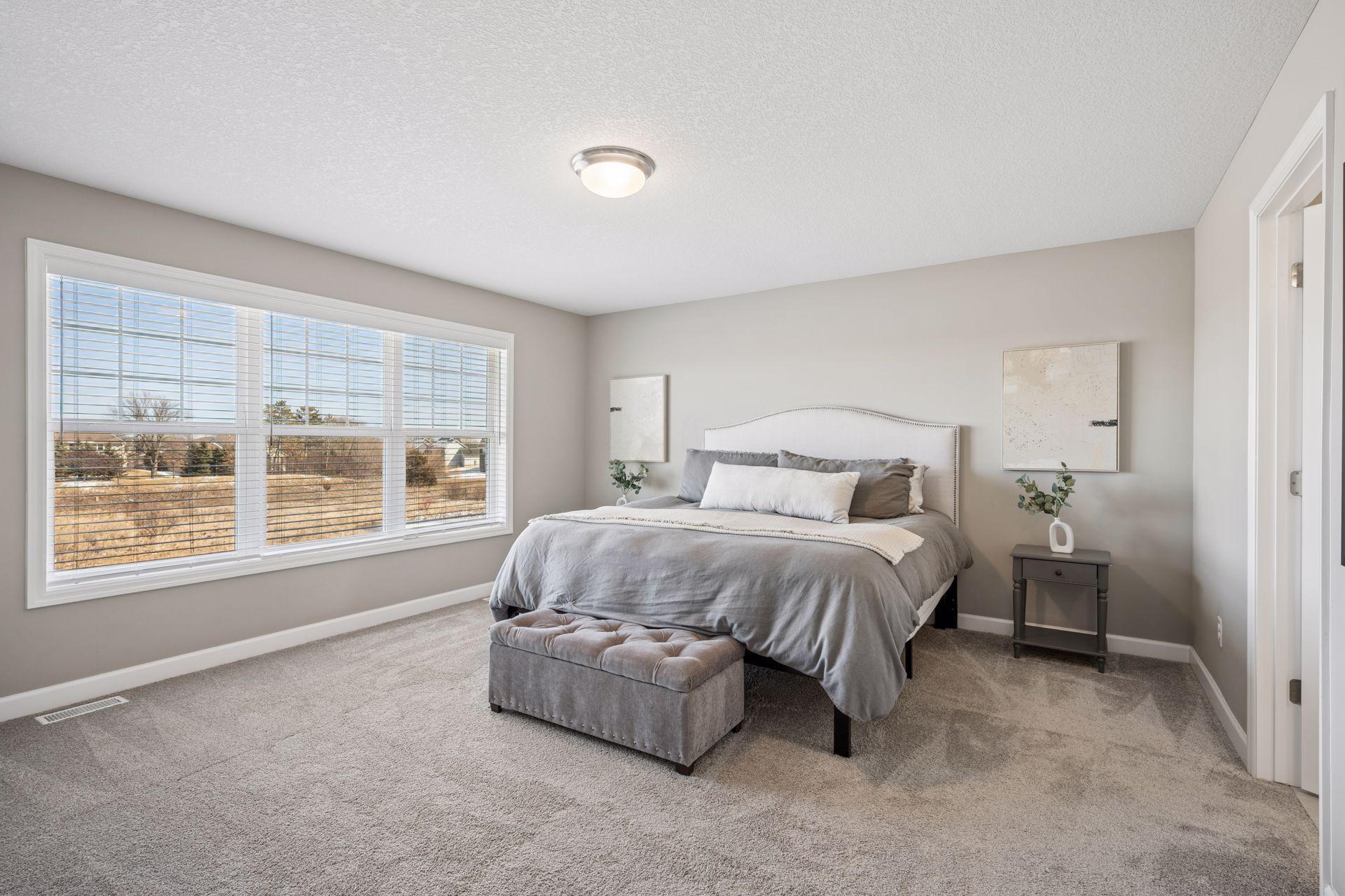 Spacious primary bedroom