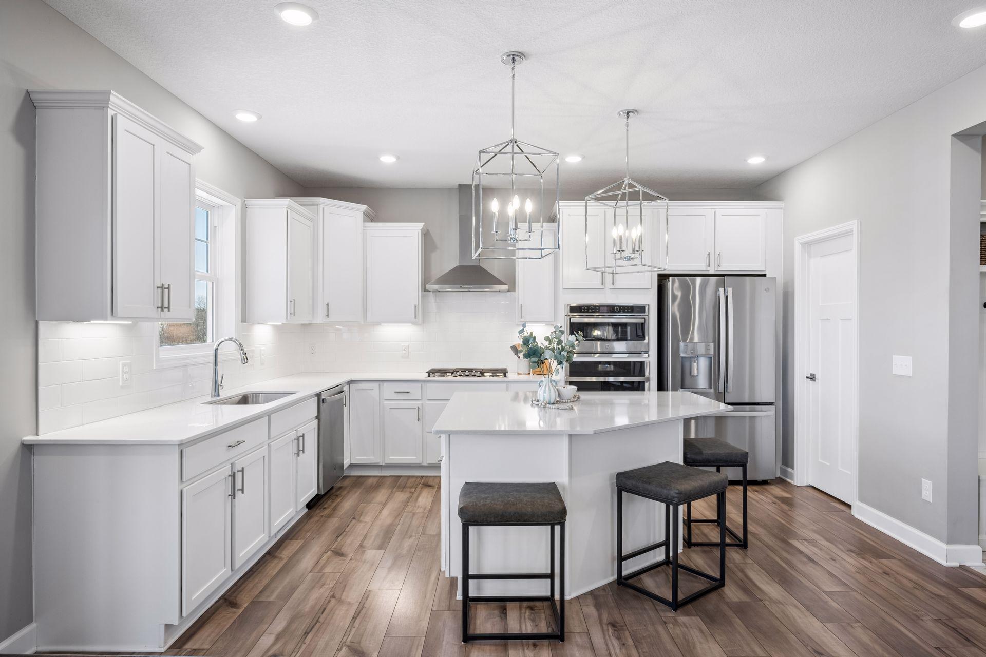 Beautiful white open concept kitchen