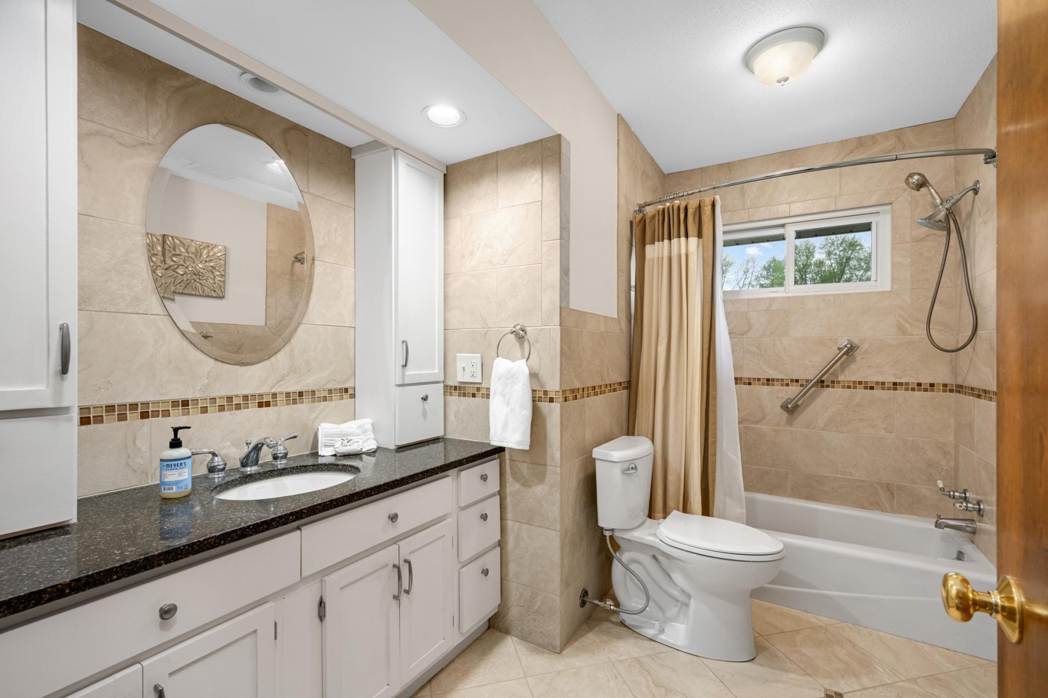 Full bath near bedrooms