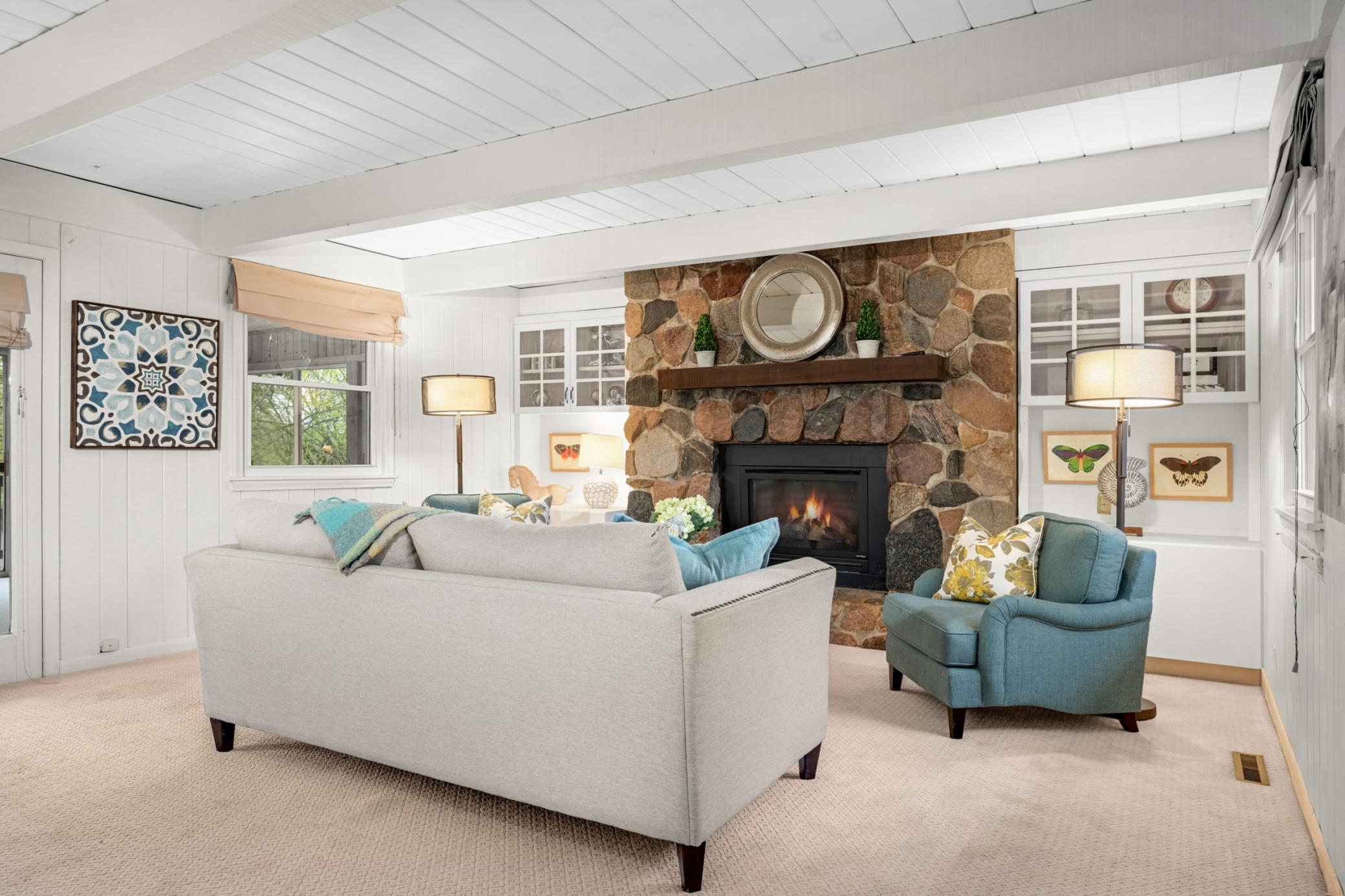 Large family room with gorgeous finishes