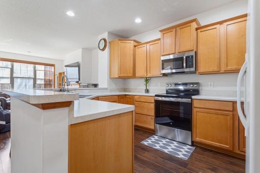 Notice that most the appliances are stainless!