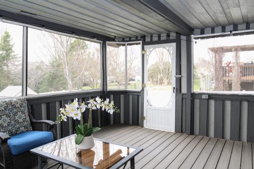 Screened Porch Maintenance Free Decking, No Bugs Here.