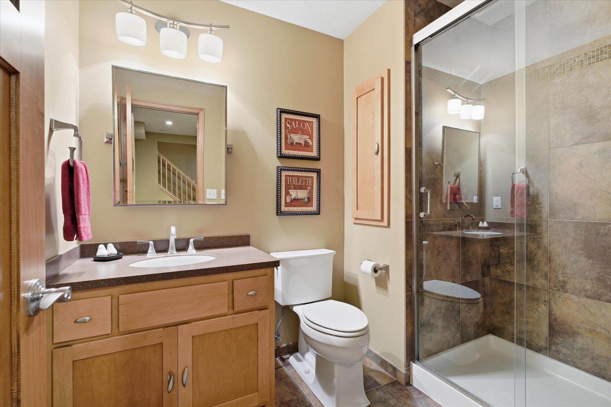 Lower level .75 bath.