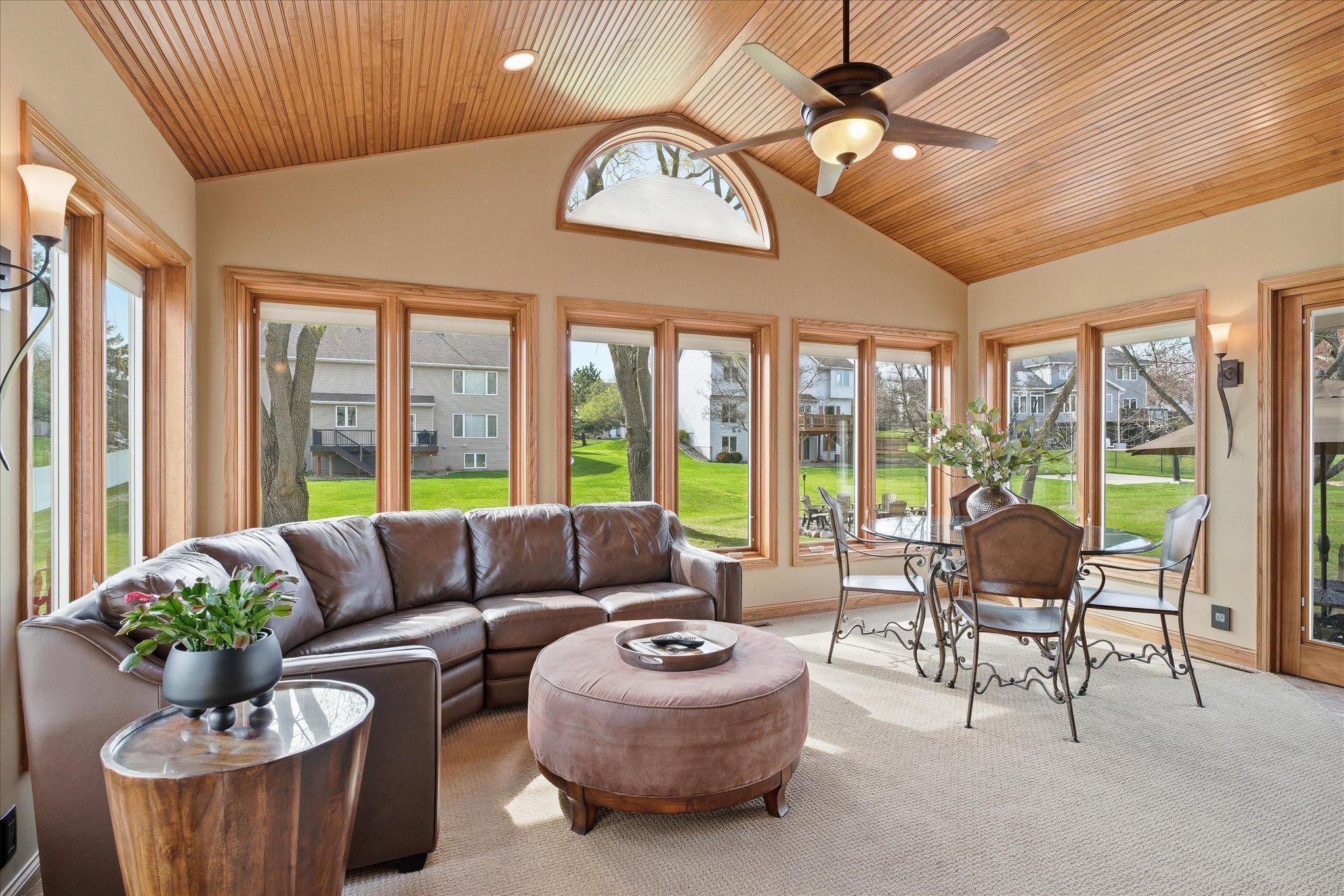 The windows feature internal blinds for added convenience and clean design (throughout the entire back of the house).