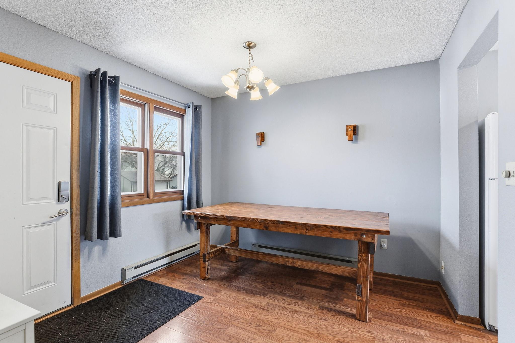 Dining room with table set up