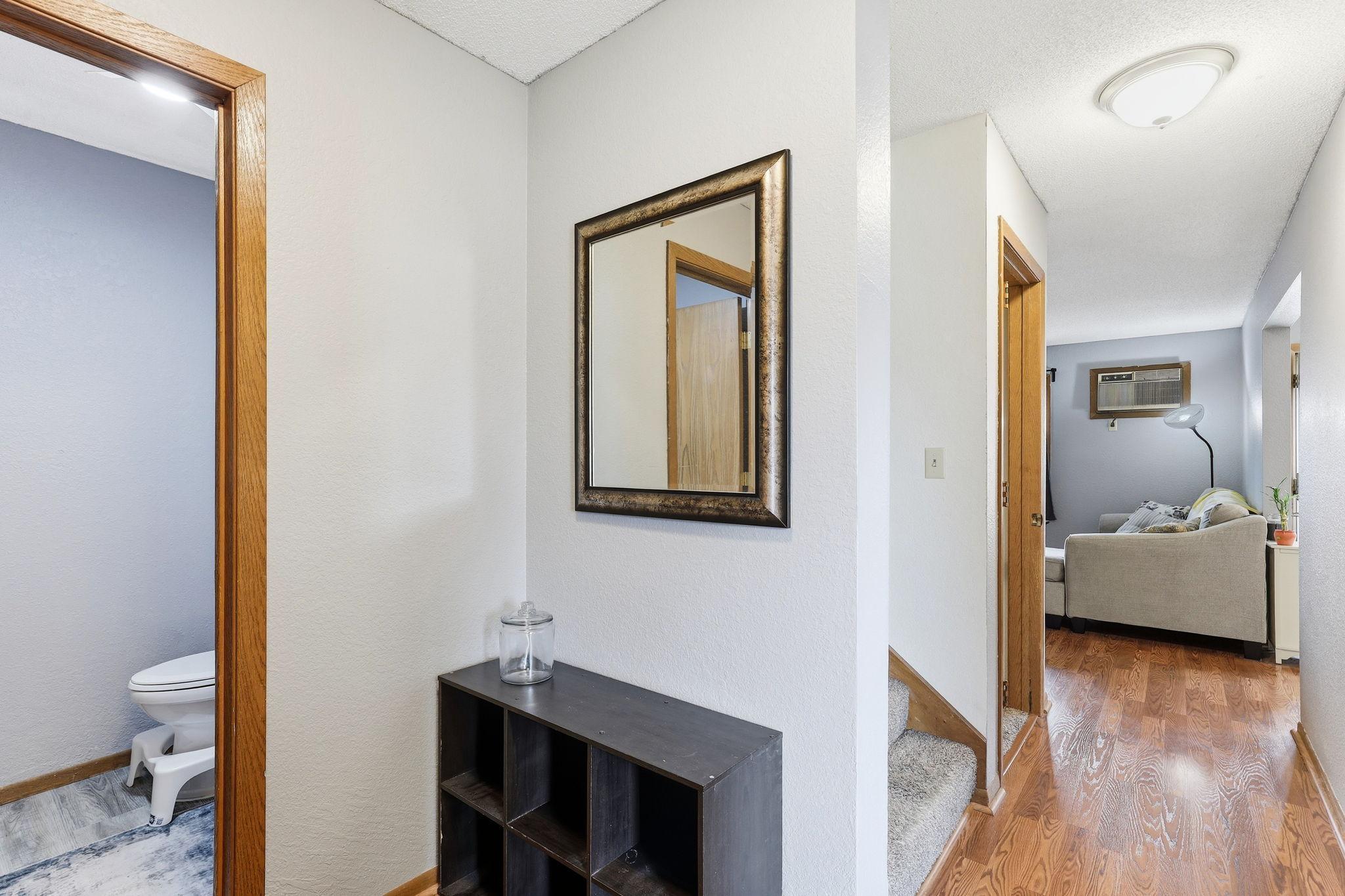 Foyer and stairs to upper level