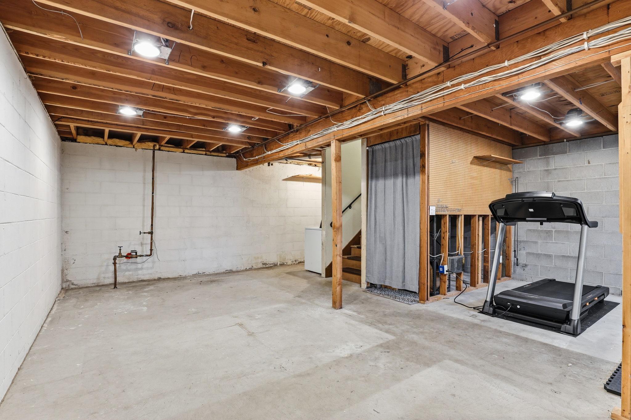 Unfinished lower level