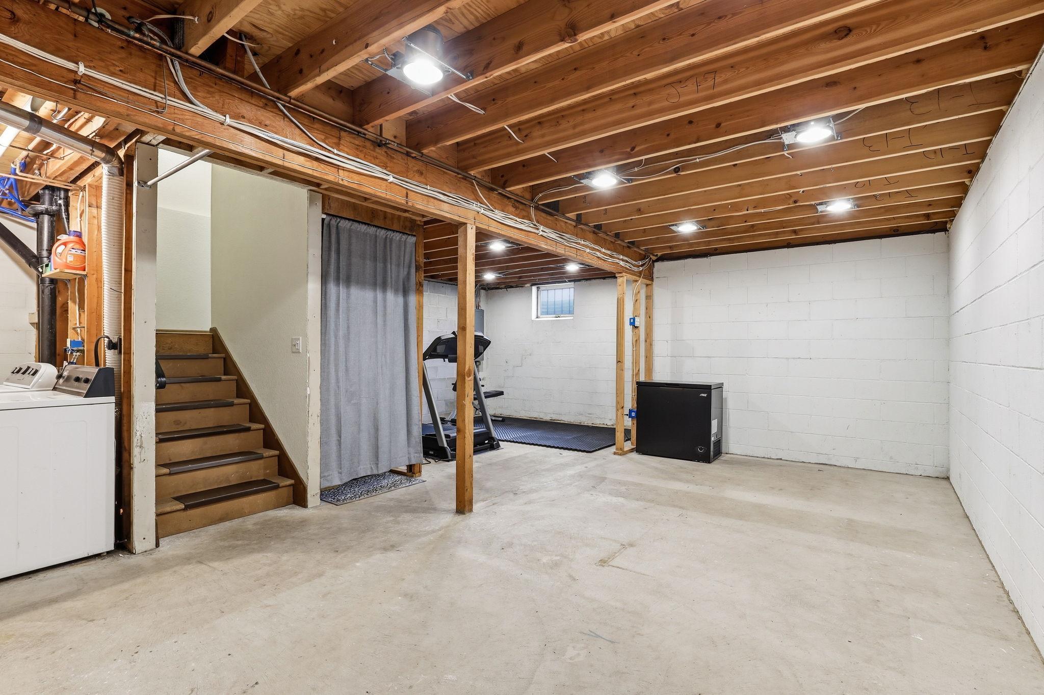 Unfinished lower level