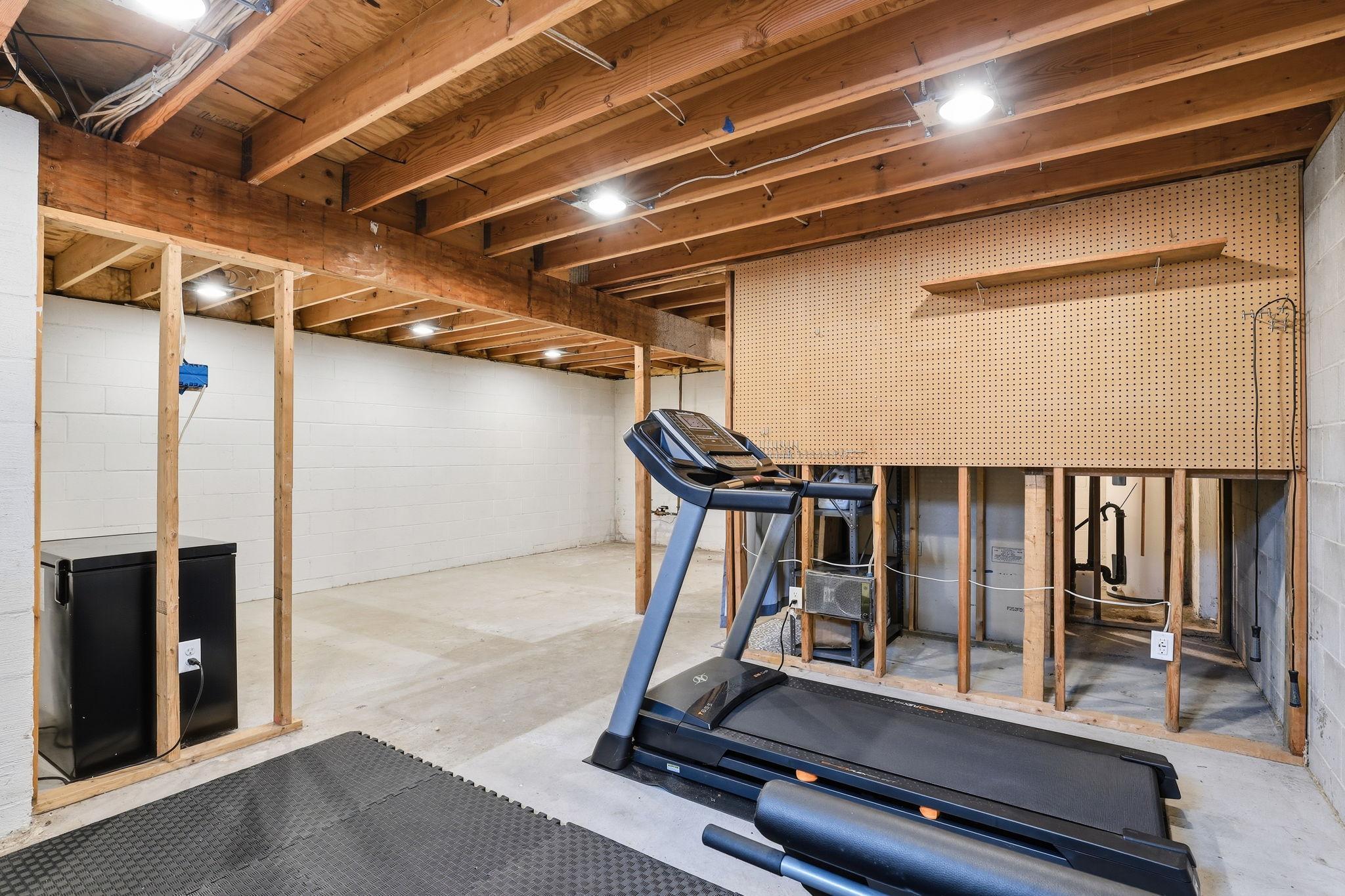 Unfinished lower level