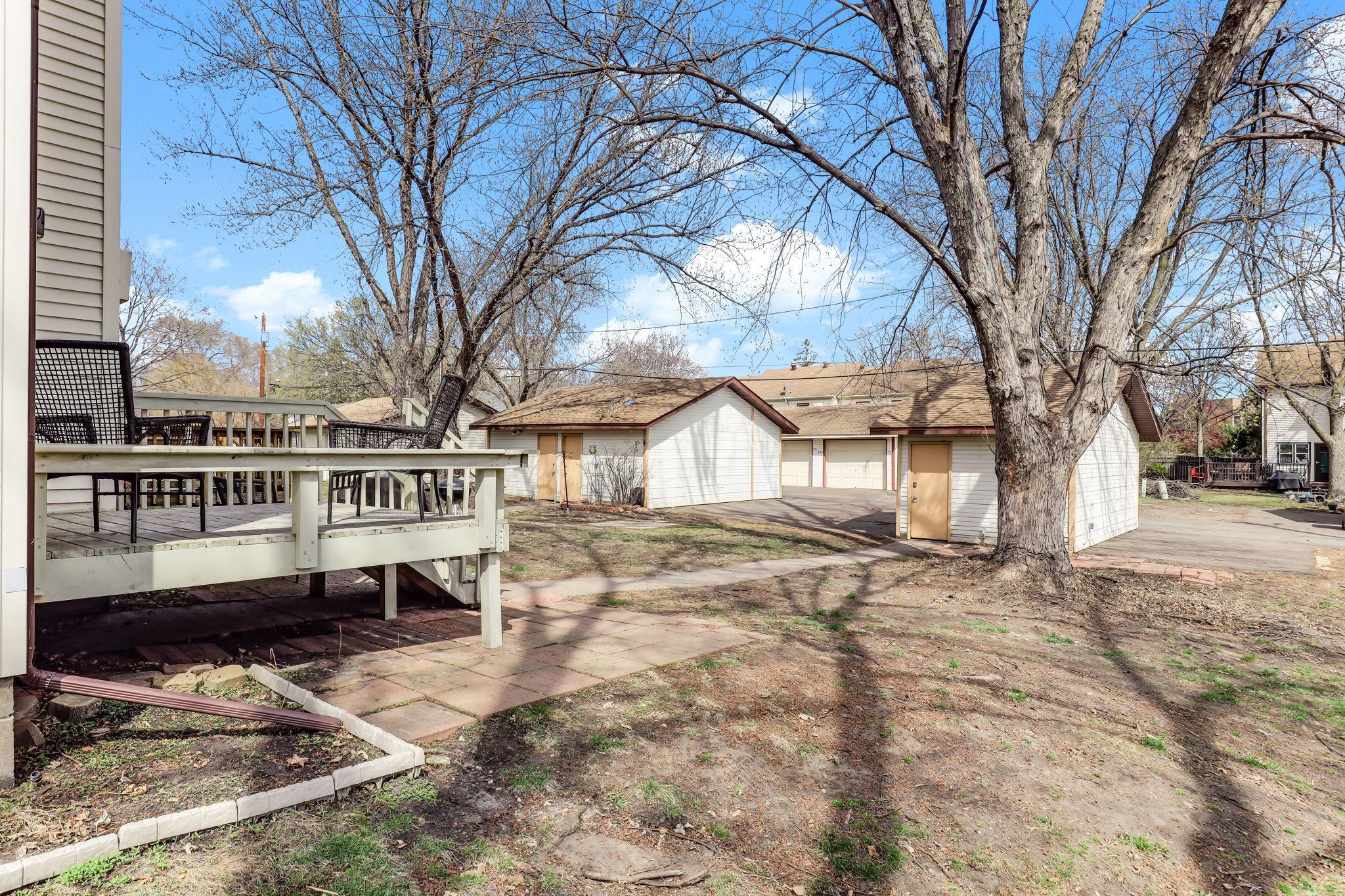 Backyard deck and patio