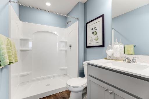 Primary bathroom. *Model home, colors and selections will vary.