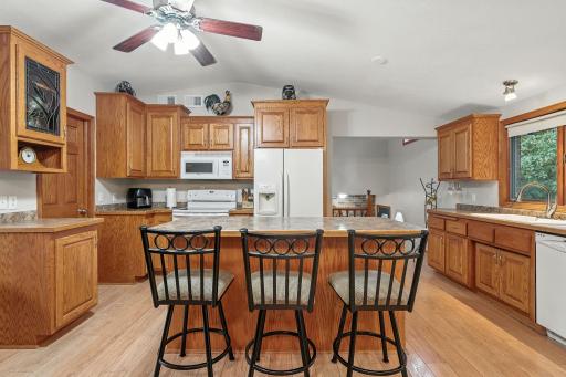Notice all the cabinetry and counter space area.