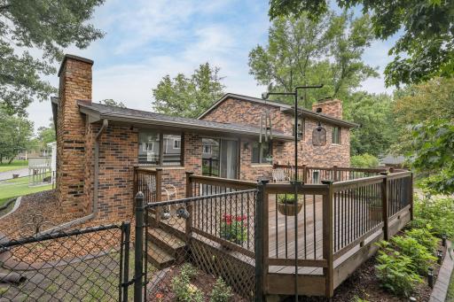 Another view of the fabulous deck on the front of the home. Deck was restained in 2025.
