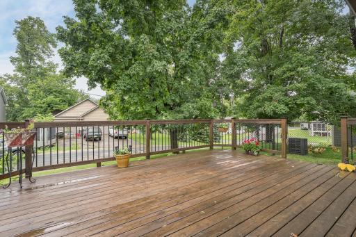 Another view of the deck in the front of the home. The deck was restained in 2025.
