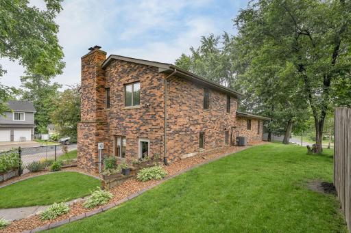 Curb Creations did all of the edging around the home. The backyard is fully fenced.