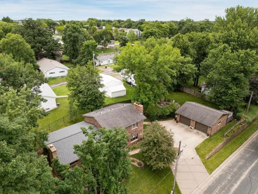 Aerial view of the property.