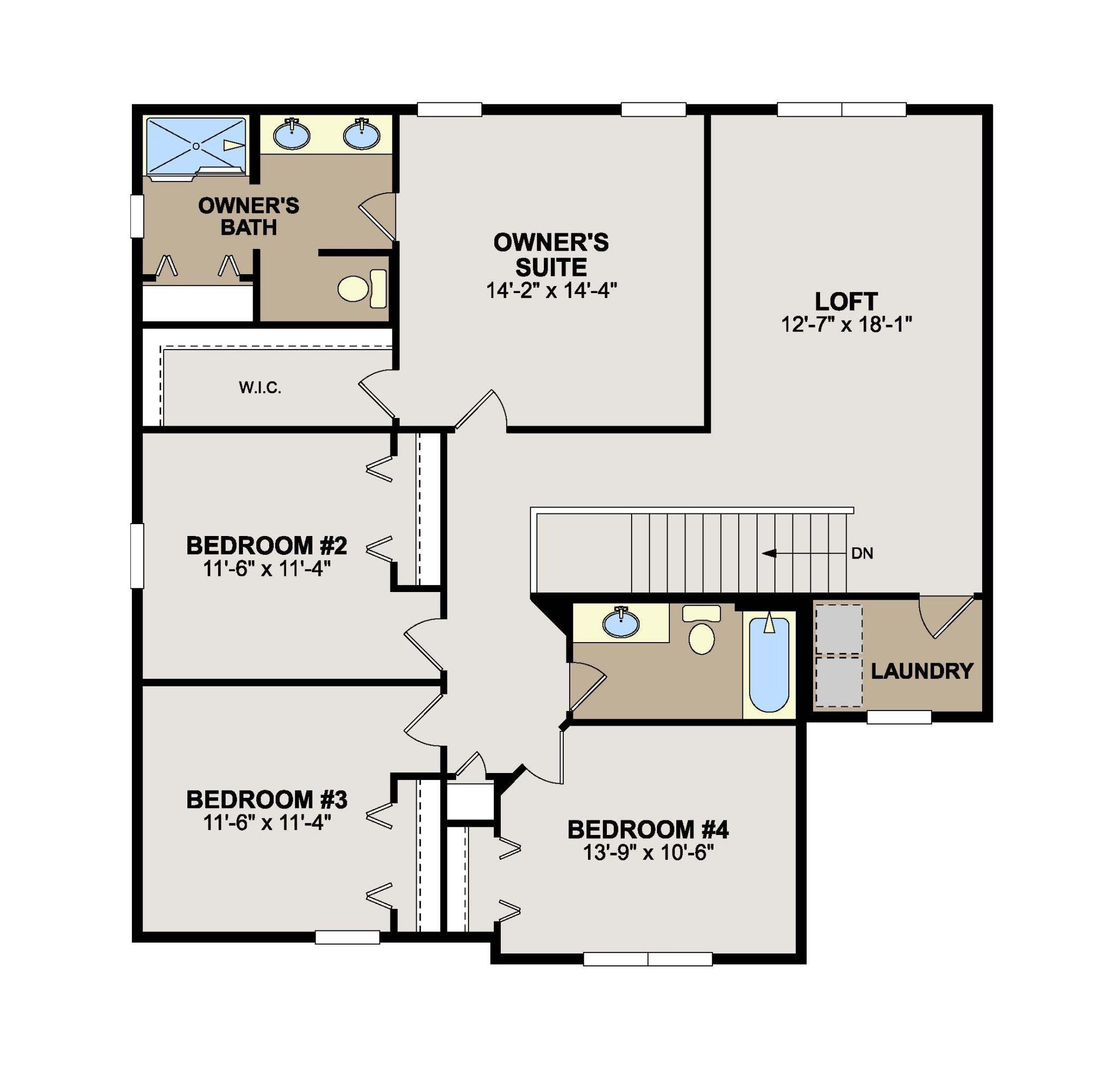 Richmond Plan - Upper Level with Loft