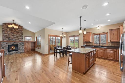 Plenty of cabinets and countertops for kitchen prep.