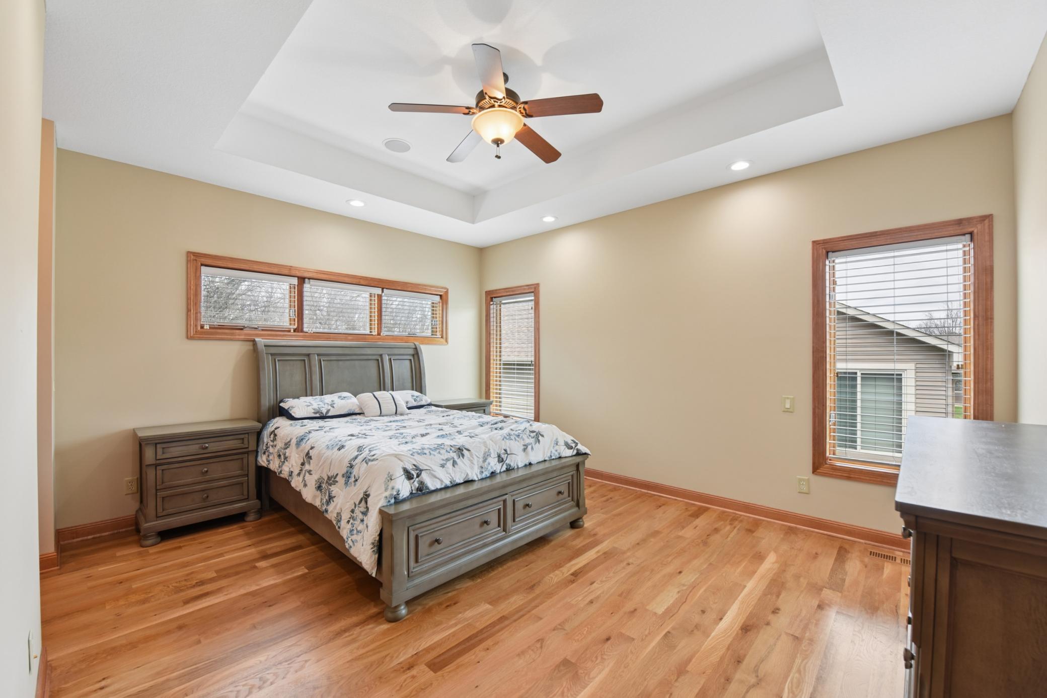 You will be amazed with the owners suite with matching closets and a large private bathroom.