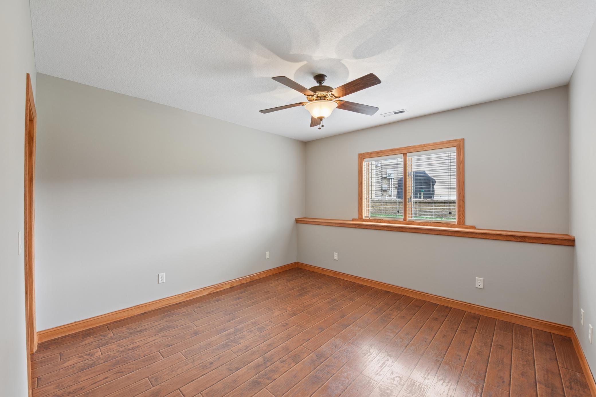 The third bedroom located on the lower level has good space and a nice closet.