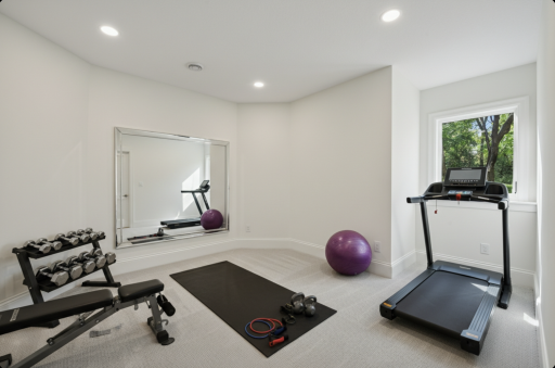*some equipment virtually staged* //bed 6 or gym/flex room