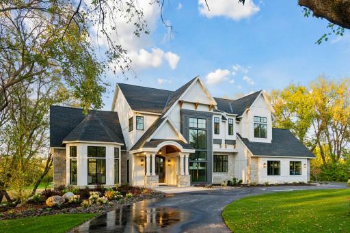 Dramatic entrance from your round about driveway