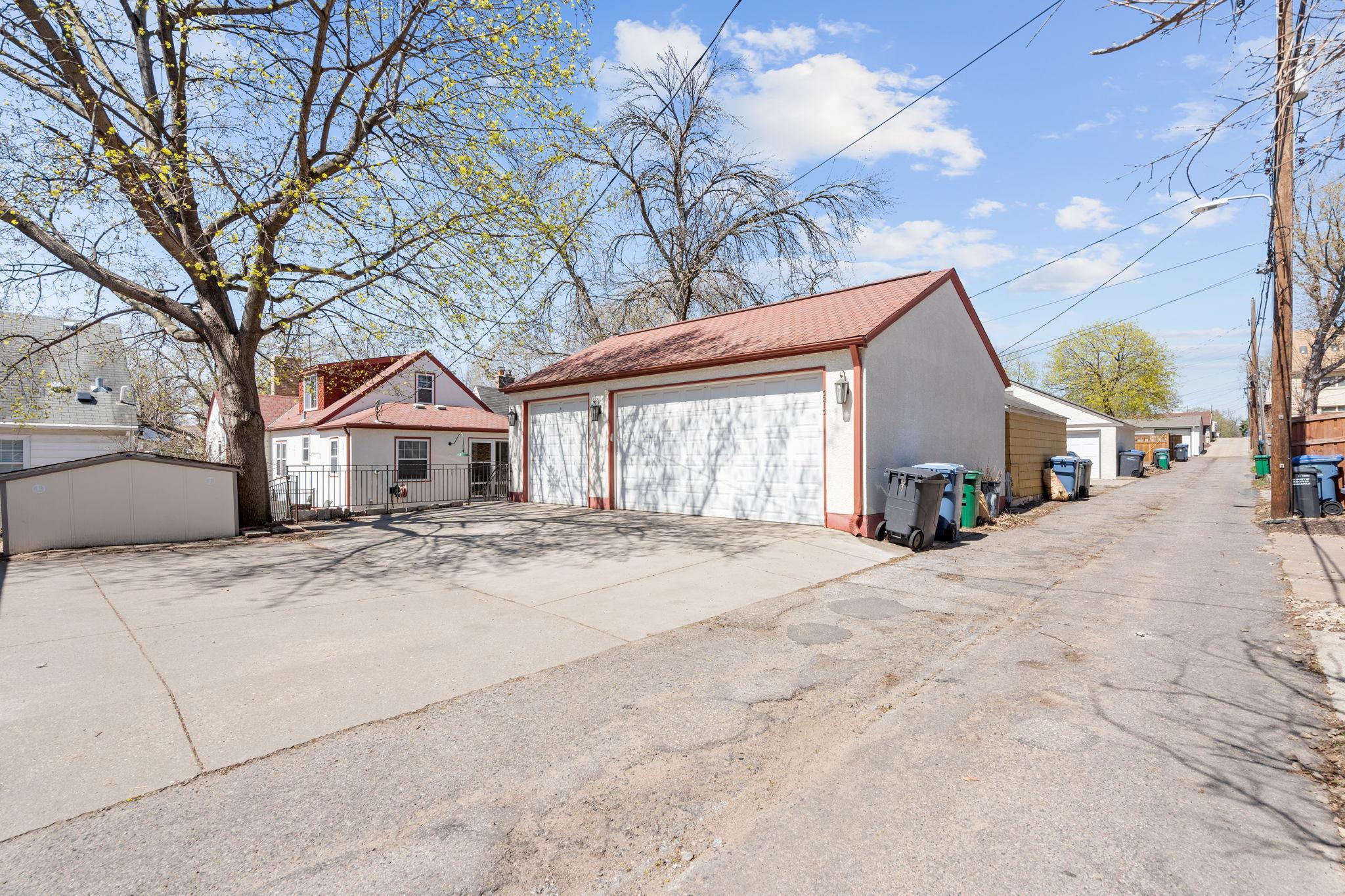 Three car heated garage!