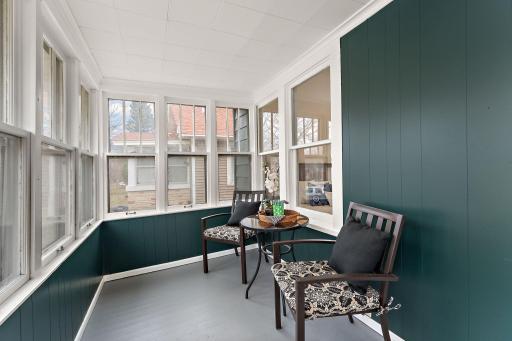 Enjoy your morning coffee and evening sunsets in the peaceful and spacious front porch