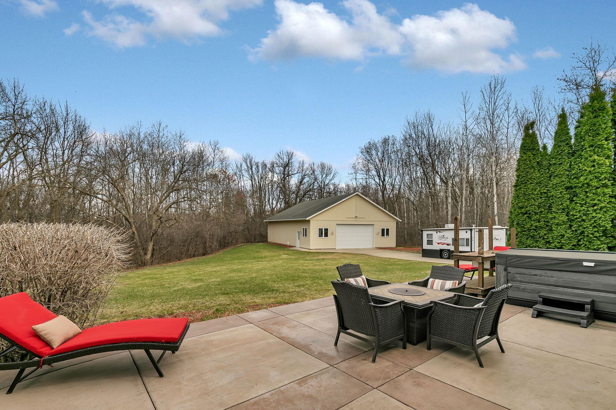 Relax on the spacious rear patio