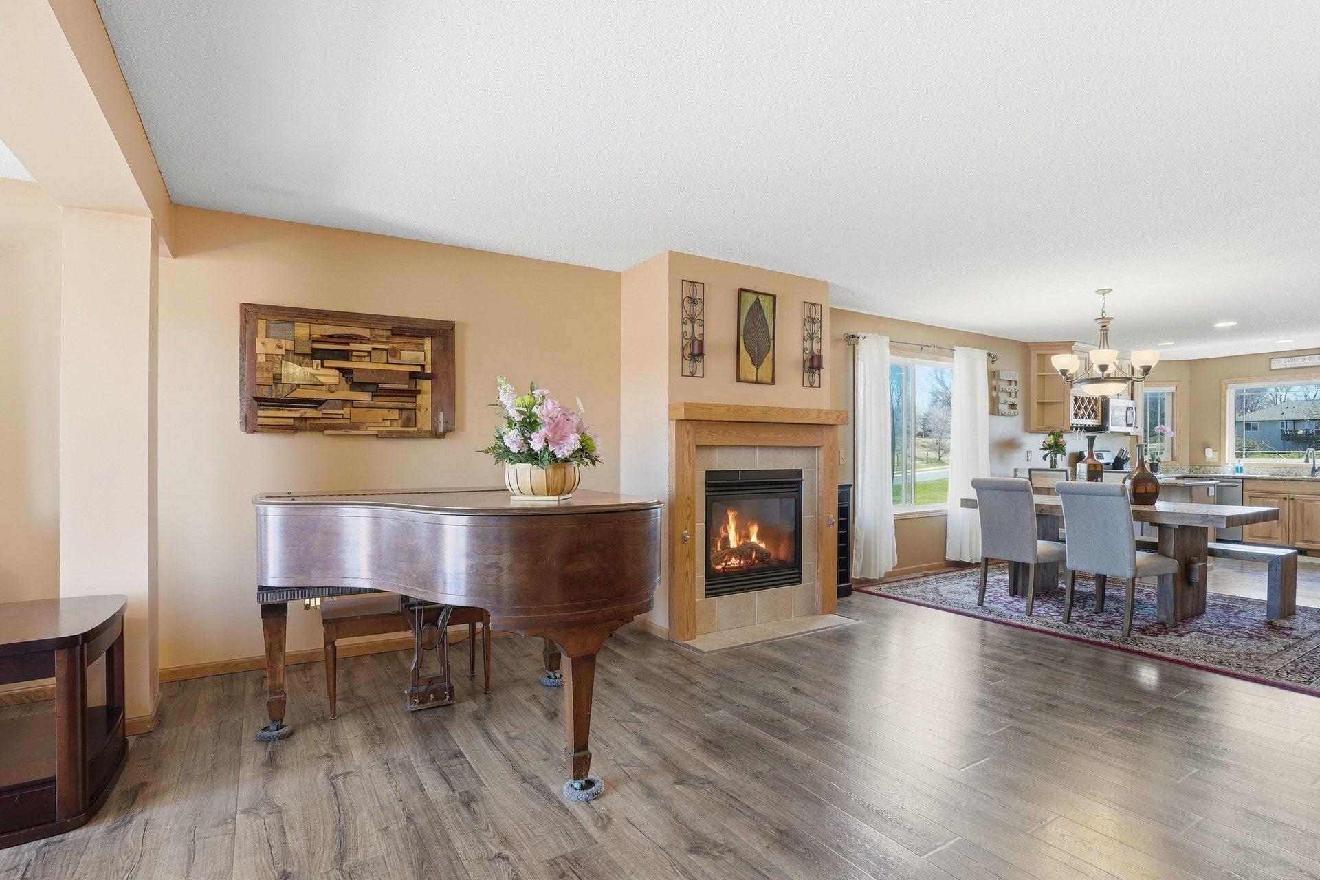 Cozy by the gas fireplace