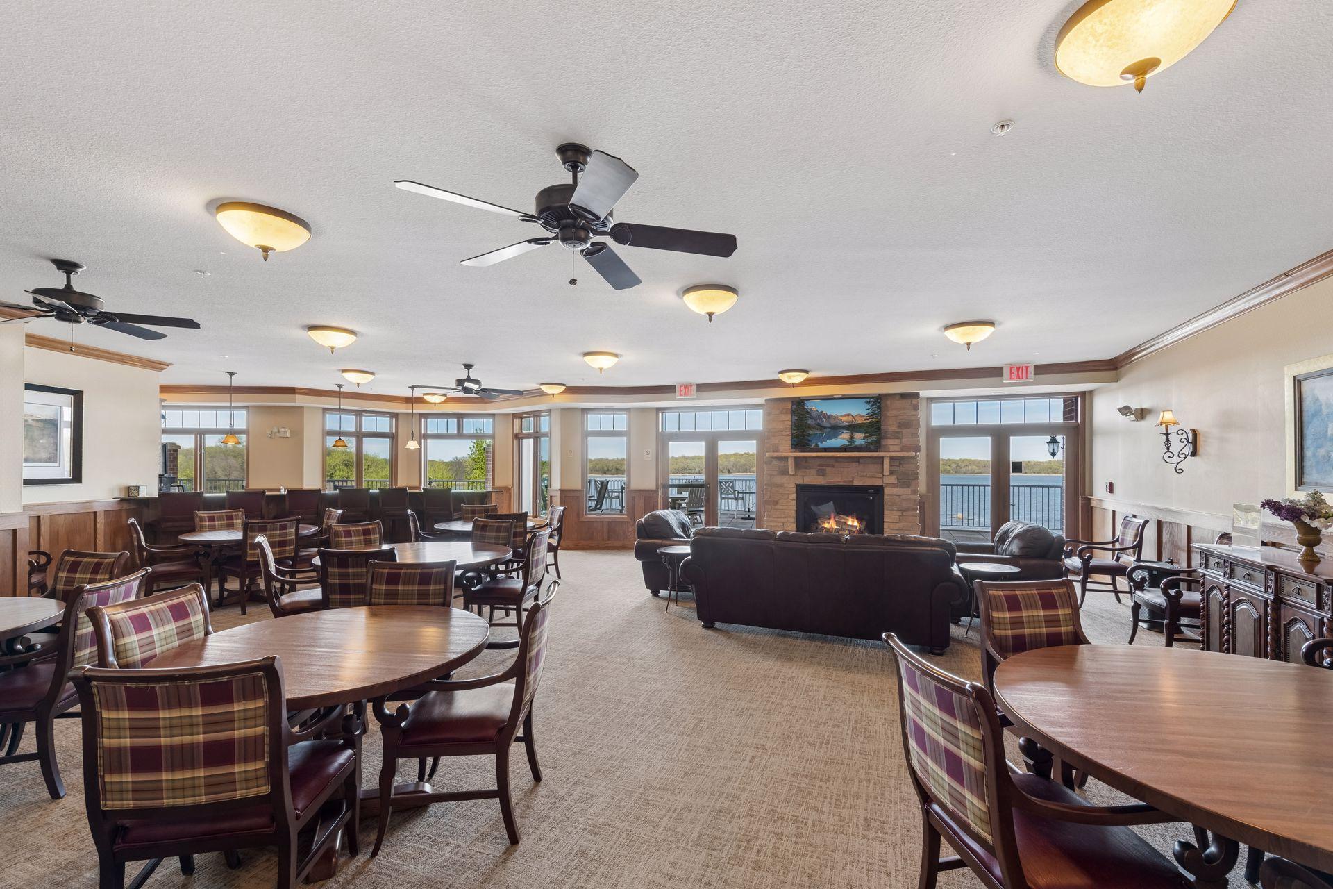 Huge community room with wonderful views year-round