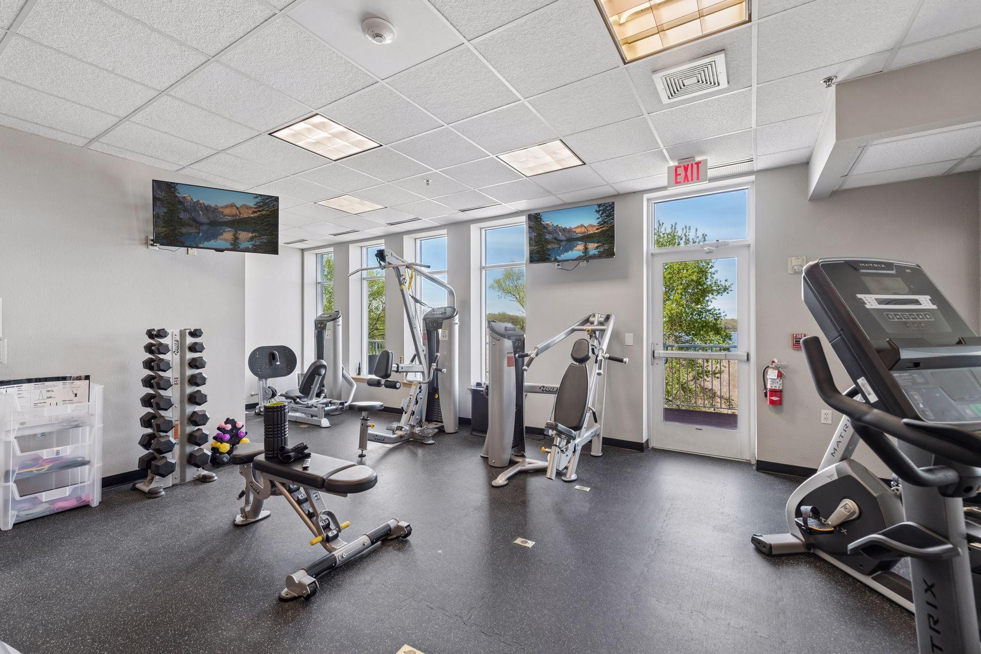 Community gym inside the building