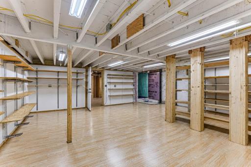 Storage room 25x20 on the lower level, directly below the shop.