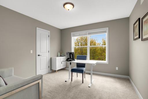 The third bedroom on upper level offers great flexibilityâperfect as a home office, guest room, or additional bedroom to fit your needs.