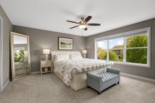 Generous ownerâs suite that serves as a private retreat, featuring a calm and comfortable space to relax and recharge.
