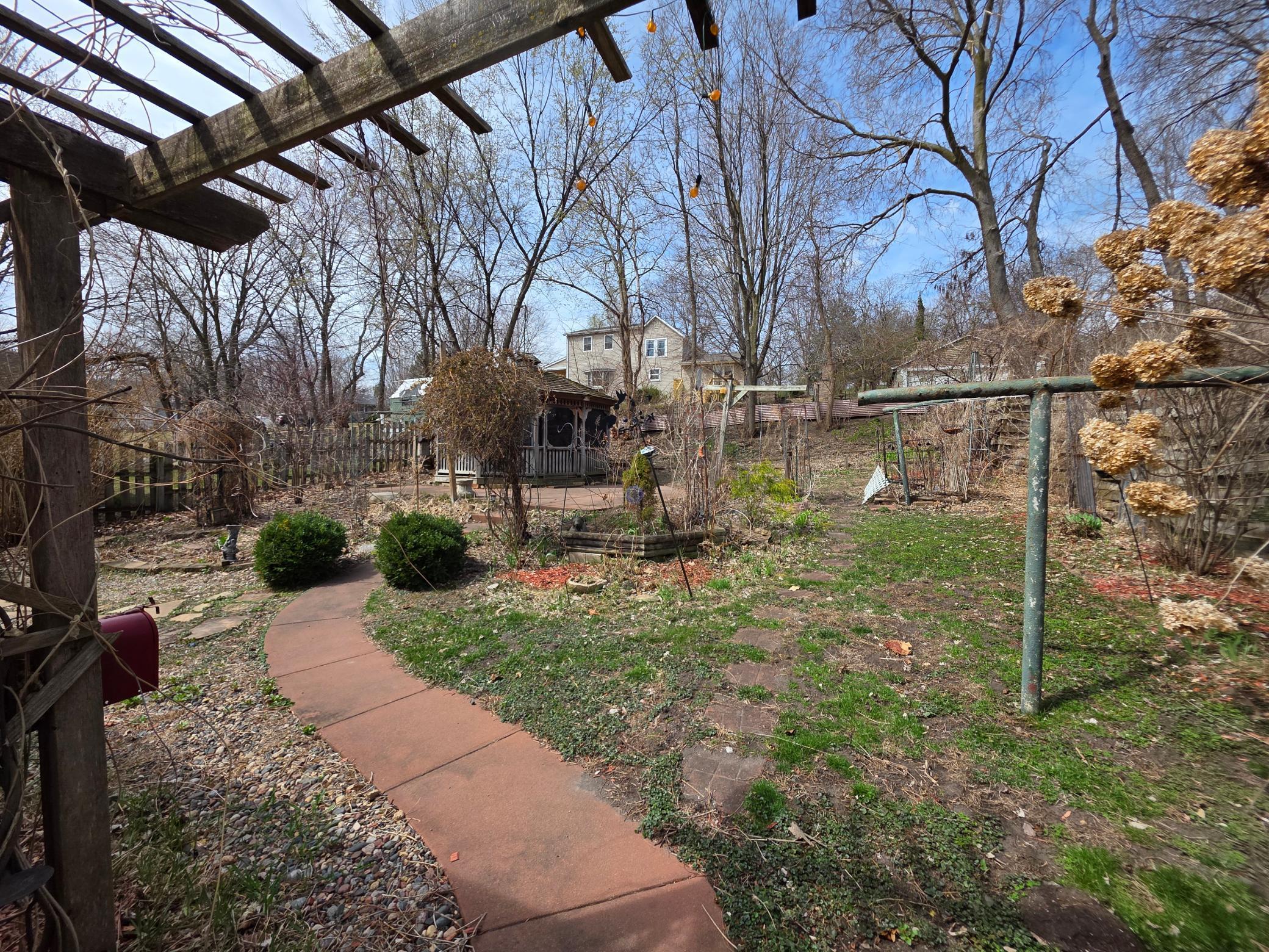 Sneak peek of the secret garden in the back yard