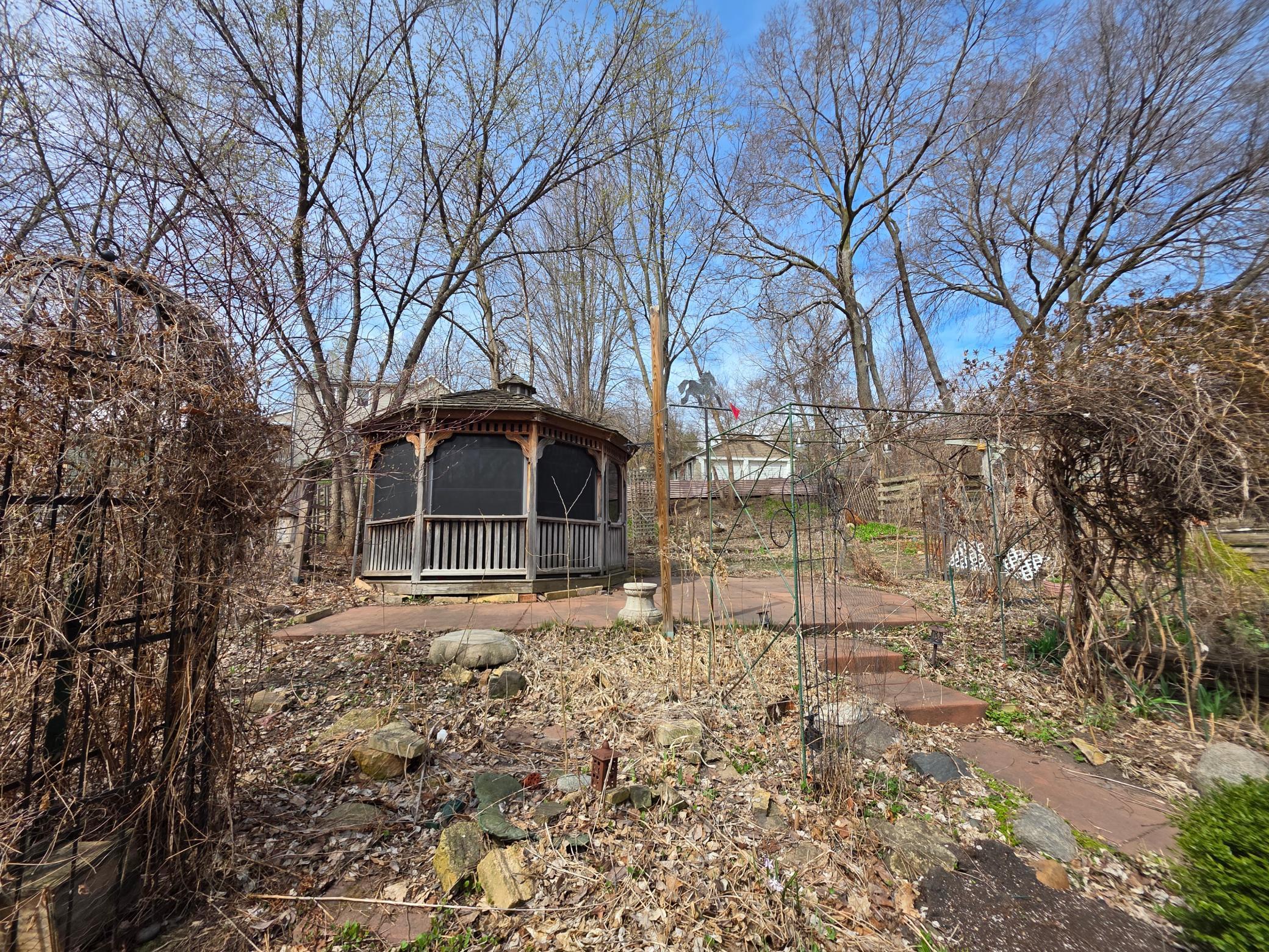 Sneak peek of the secret garden in the back yard