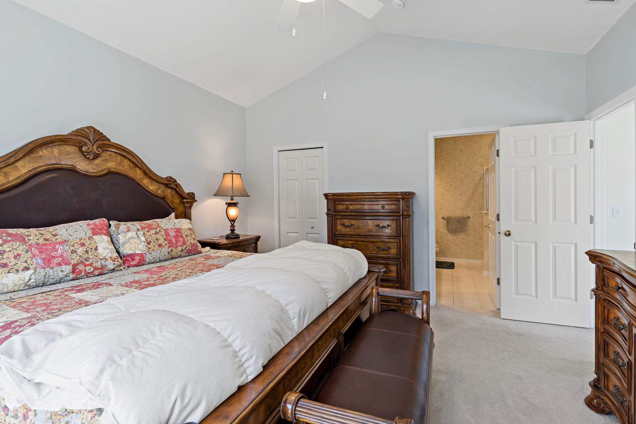Easily enter the walk-in closet or the owner’s bathroom from the suite for ultimate convenience.