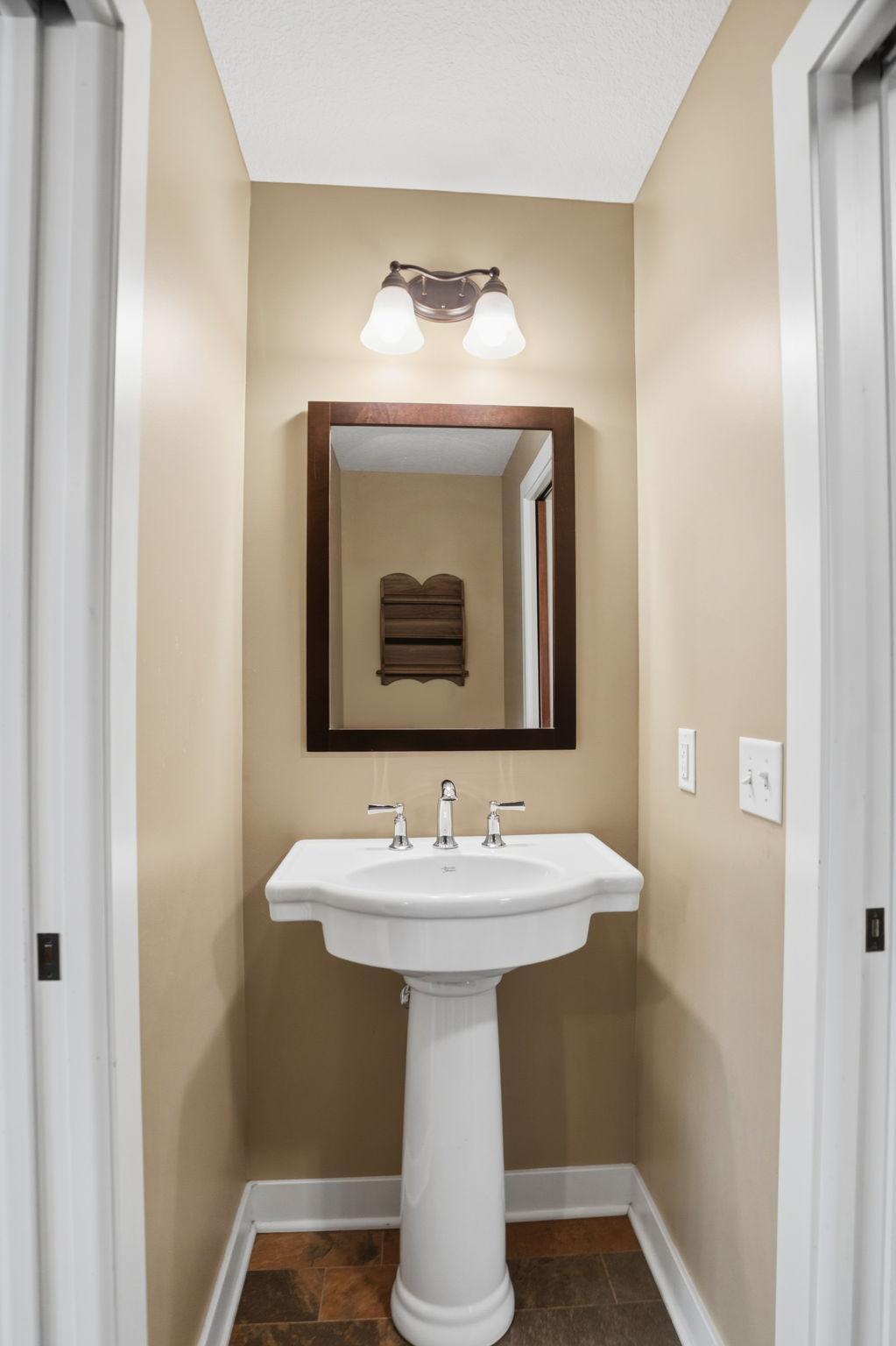 attached powder bathroom