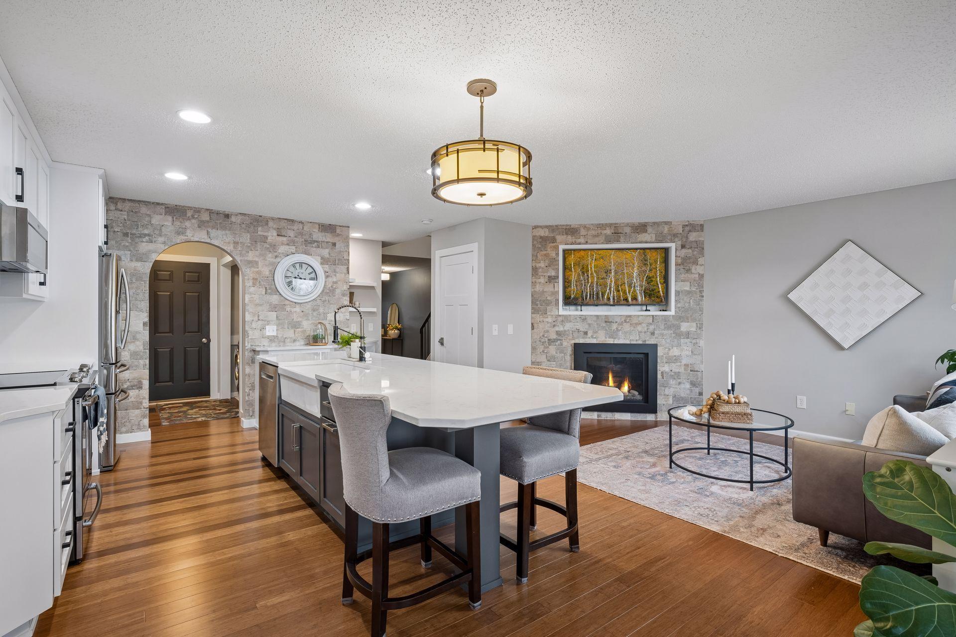 Open concept kitchen open to the great room