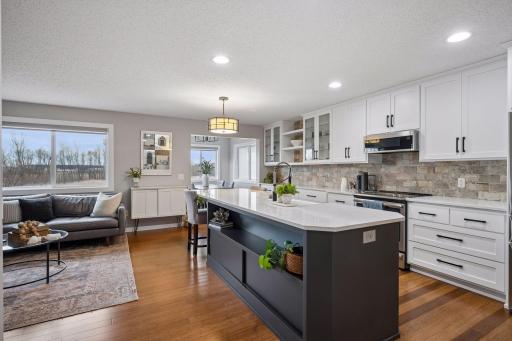 High end kitchen remodel and bamboo hardwood flooring