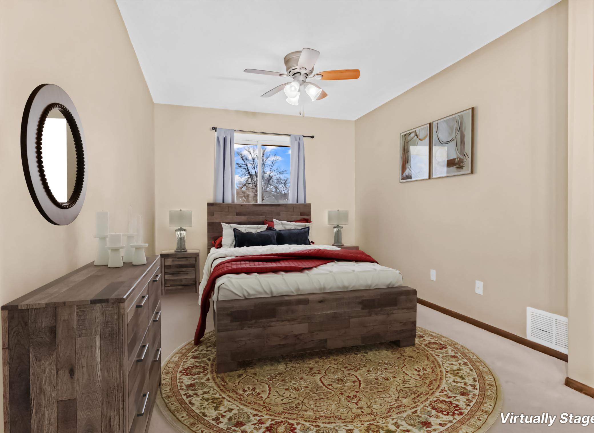 Staged Primary Bedroom