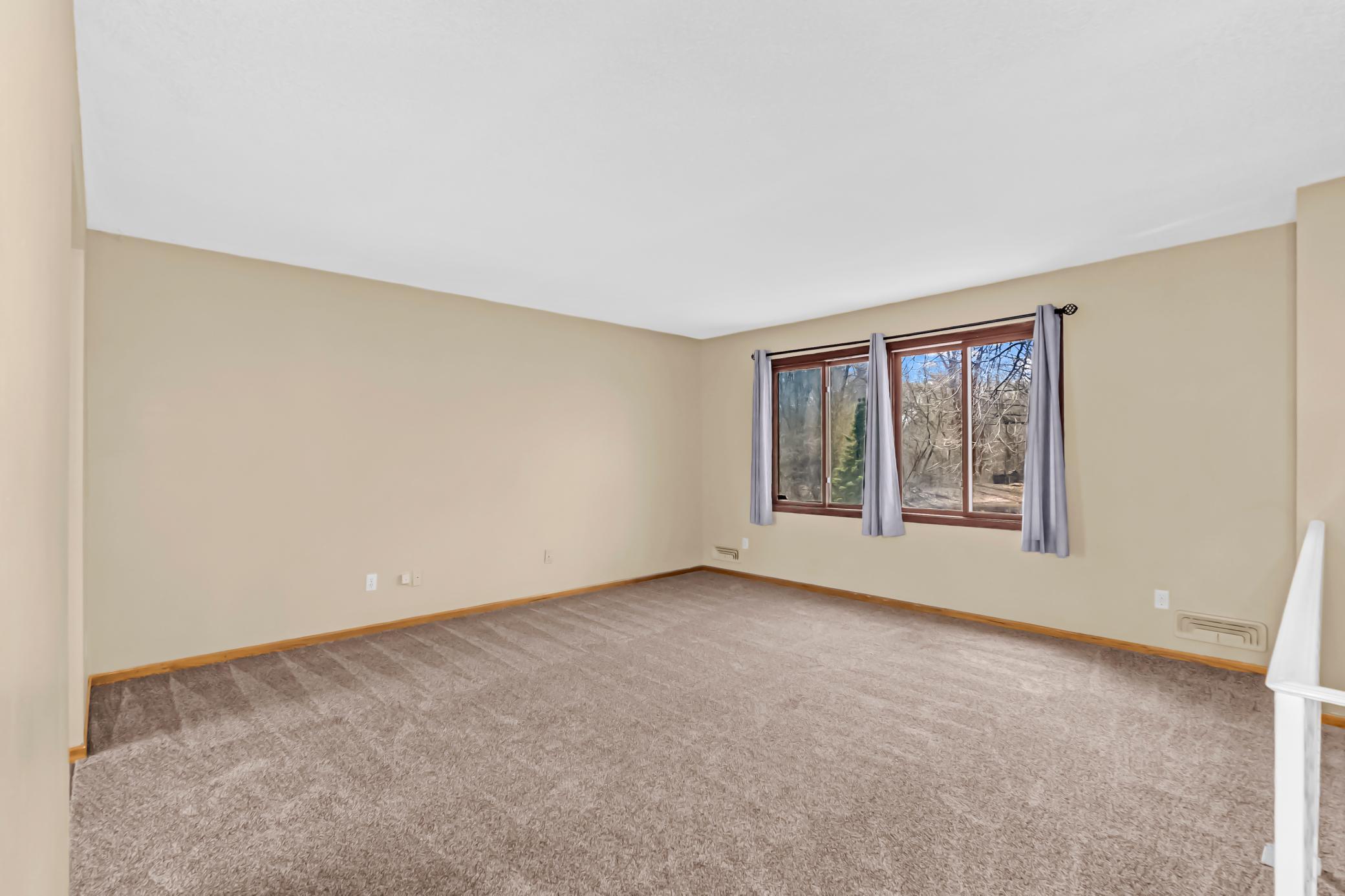 Living Room Featuring New Carpet
